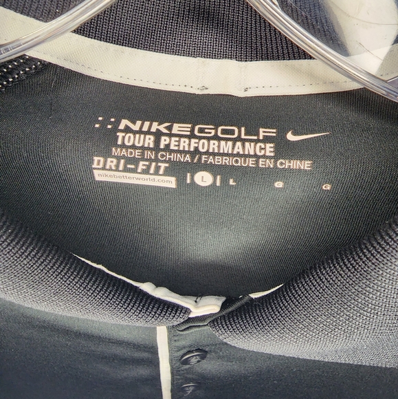 Nike Mens Golf Tour Performance Black Polo Dri-fit Size Large - Picture 3 of 3